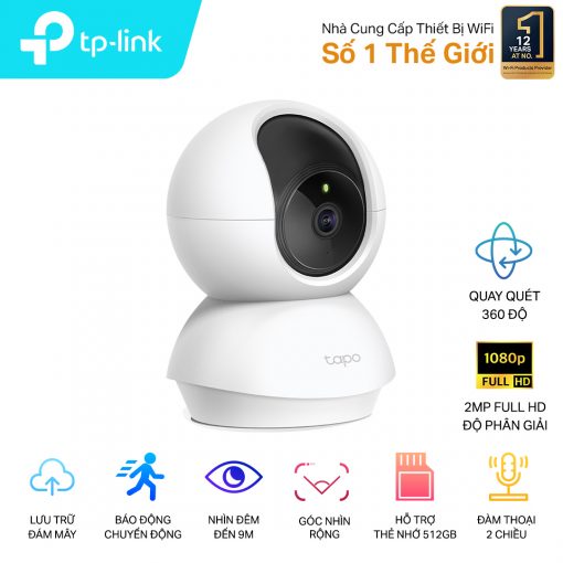 Camera IP Wifi TP-Link Tapo C200 1080P 2MP 360 độ Giá Tốt