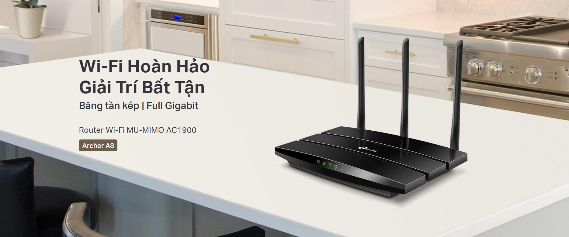 Bộ phát wifi TP-LINK Archer A8 Wireless AC1900Mbps