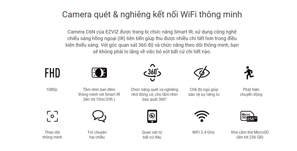 Camera EZVIZ CS-C6N-A0-1C2WFR 2.0MP