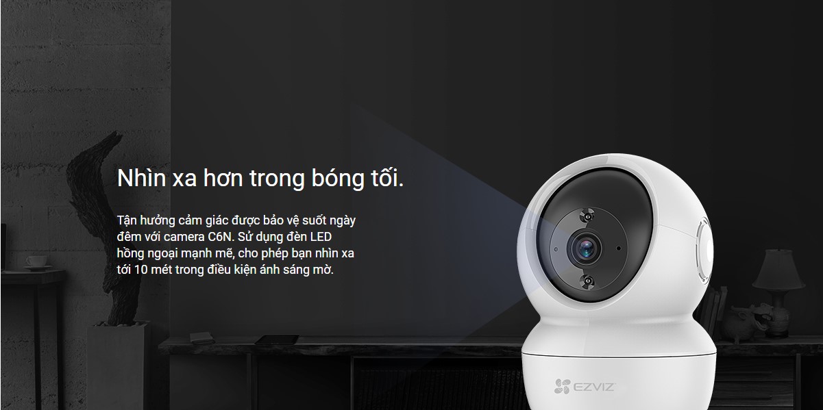 Camera IP Wifi quay quét thông minh EZVIZ C6N 4MP