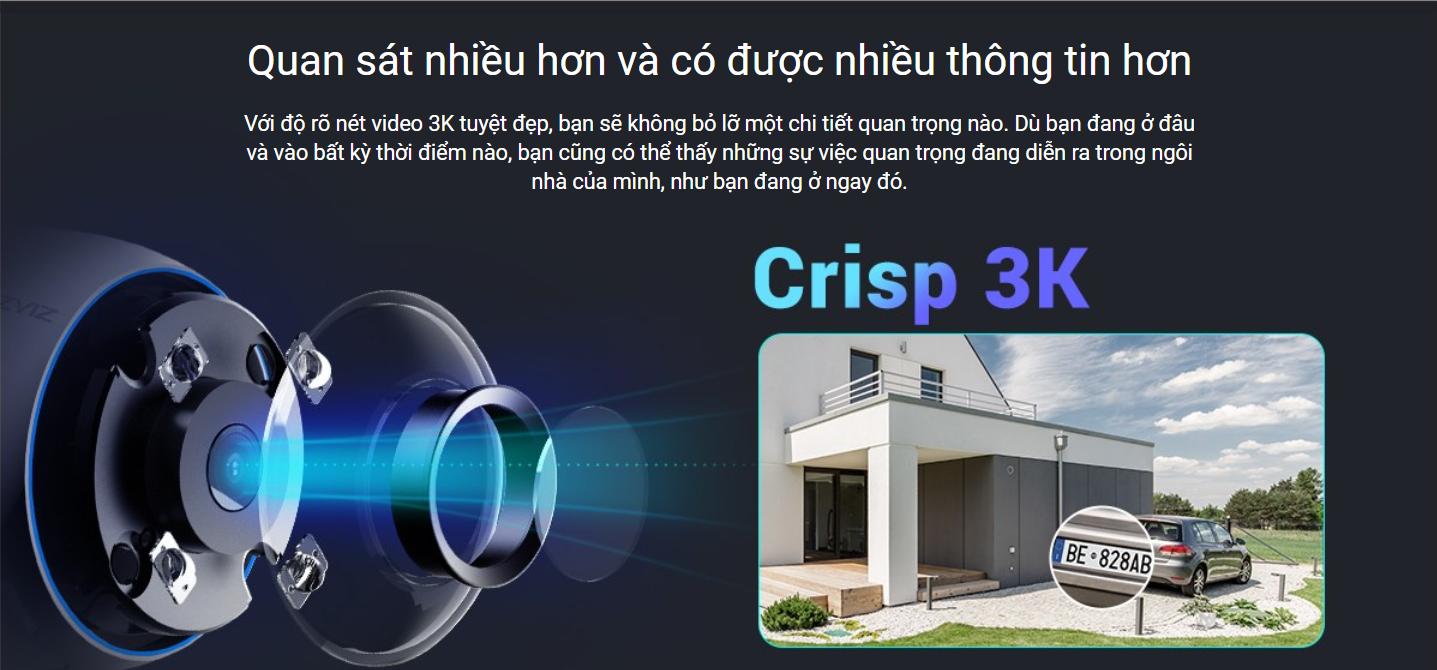 Camera WIFI EZVIZ CS-H3 (5MP,2.8mm)
