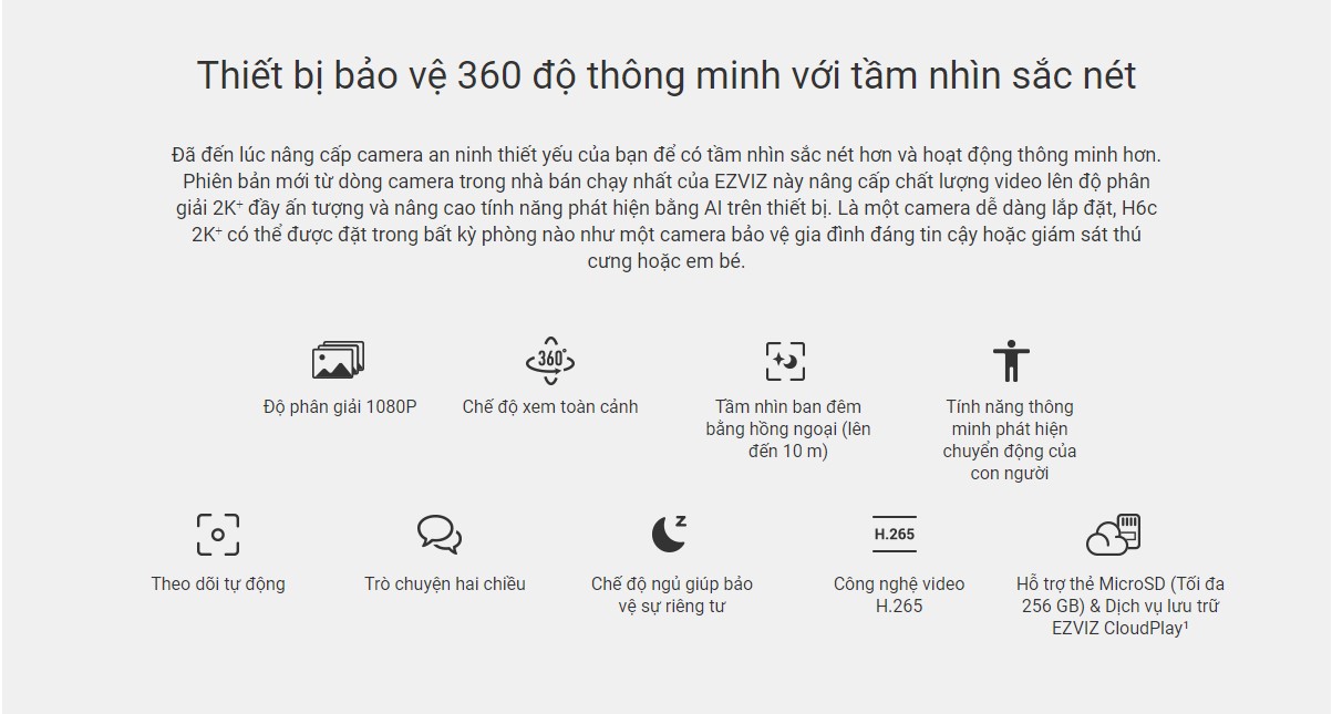 Camera WIFI EZVIZ CS-H6c (1080P)