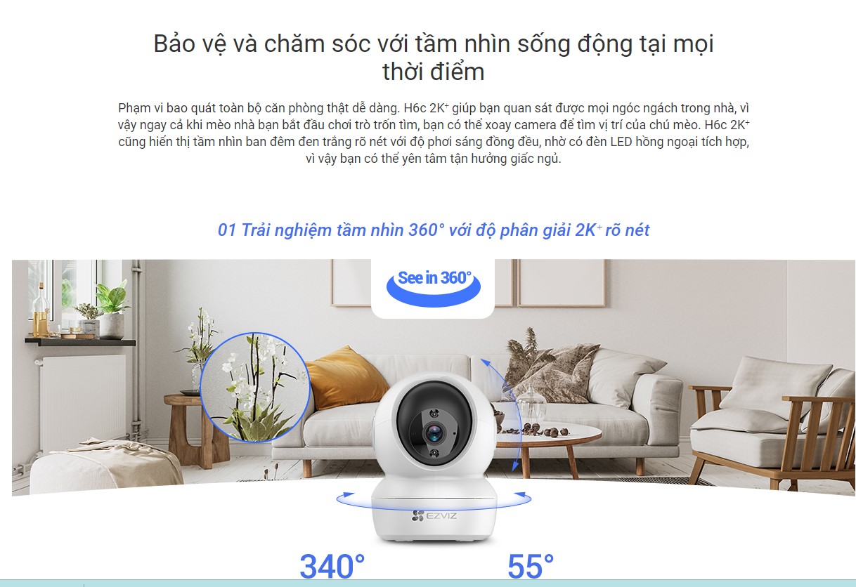 Camera WIFI EZVIZ CS-H6c (1080P)
