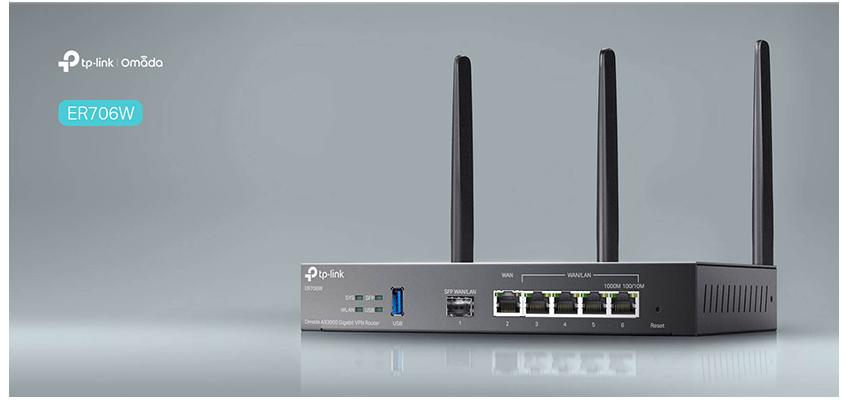 Cân bằng tải Tp-Link ER706W VPN Gigabit Omada - Chuẩn WiFi 6 AX3000