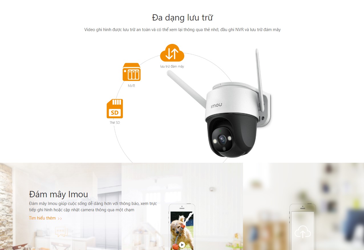 Camera IMOU IPC-S22FP/Wifi/Quay quét/ có màu 24/7/ phát hiện con người/zoom kỹ thuật số/ đàm thoại 2 chiều