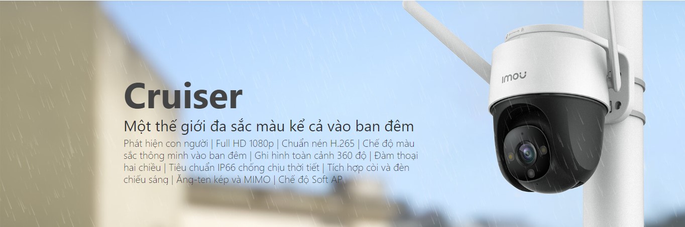 Camera IMOU IPC-S22FP/Wifi/Quay quét/ có màu 24/7/ phát hiện con người/zoom kỹ thuật số/ đàm thoại 2 chiều
