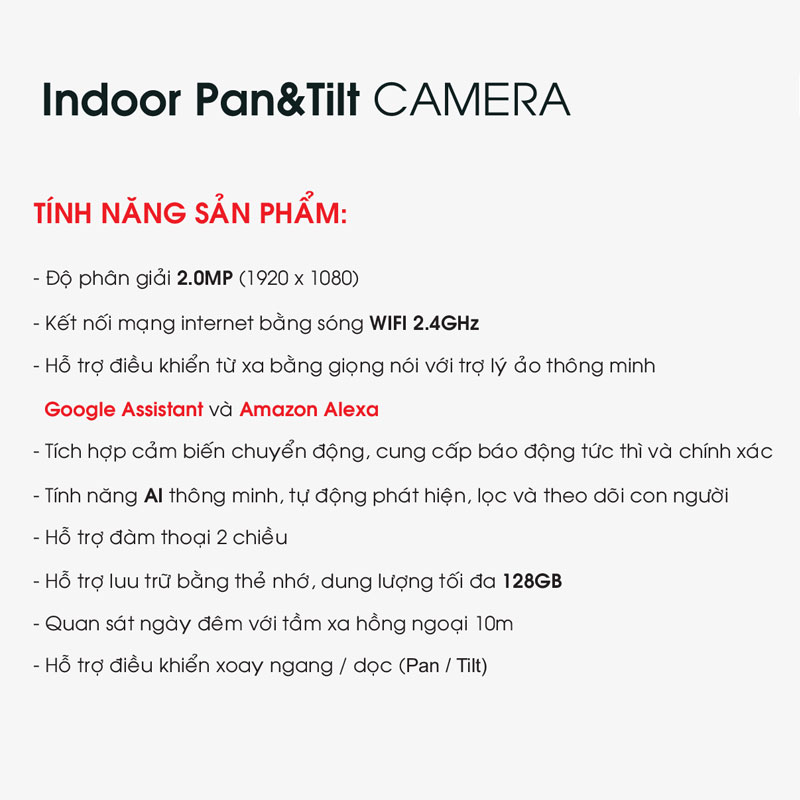 CAMERA AI XOAY 360 ĐỘ WIFI ISACHI SC-D1